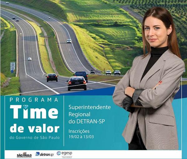 inscrição para superintendente Detran SP